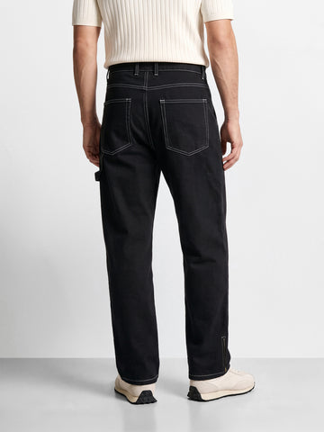 Men's Black Baggy Fit Solid Street Wear Joggers