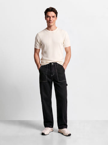 Men's Black Baggy Fit Solid Street Wear Joggers