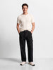 Men's Black Baggy Fit Solid Street Wear Joggers