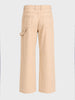 Men's Cream Relaxed Fit Solid Street Wear Jeans