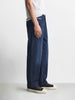 Men's Navy Baggy Fit Solid Mid-Rise Stretchable Jeans