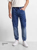 Men's Blue Regular Fit Solid Street Wear Jeans