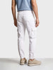 Men's White Regular Fit Solid Street Wear Jeans