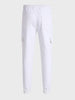 Men's White Regular Fit Solid Street Wear Jeans