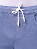 Men's Teal Regular Fit Overdyed Mid-Rise Stretchable Denim Cargo Joggers