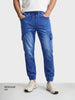 Men's Blue Regular Fit Solid Casual Wear Jeans