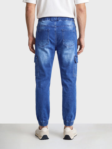 Men's Blue Regular Fit Solid Casual Wear Jeans