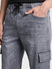 Men's Grey Regular Fit Solid Street Wear Jeans