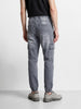 Men's Grey Regular Fit Solid Street Wear Jeans