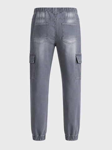 Men's Grey Regular Fit Solid Street Wear Jeans