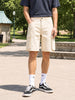 Men's White Relaxed Fit Solid Utility Shorts