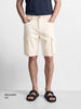 Men's White Relaxed Fit Solid Utility Shorts