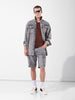 Men's Grey Relaxed Fit Utility Shorts