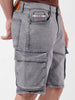 Men's Grey Relaxed Fit Utility Shorts