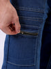 Men's Blue Baggy Solid Mid-Rise Jeans