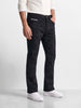 Men's Black Bootcut Fit Printed Street Wear Jeans