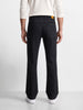 Men's Black Bootcut Fit Printed Street Wear Jeans