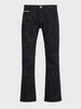 Men's Black Bootcut Fit Printed Street Wear Jeans