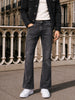 Men's Black Bootcut Fit Solid Jeans