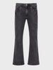 Men's Black Bootcut Fit Solid Jeans