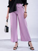 Shop Women's Purple Flare Solid Trouser With Elasticated Waistband Online.