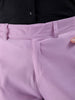 Shop Women's Purple Flare Solid Trouser With Elasticated Waistband Online.