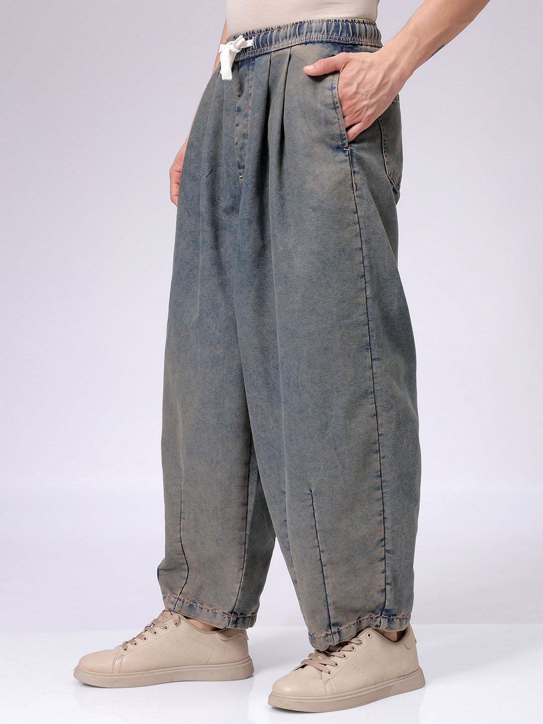 Men's Baggy Denim Harem Pants