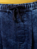 Men's Blue Baggy Solid Mid-Rise Denim Harem Pants