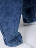 Men's Blue Baggy Solid Mid-Rise Denim Harem Pants