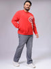 Men's Plus Fit Placement Print Crew Neck Sweatshirt
