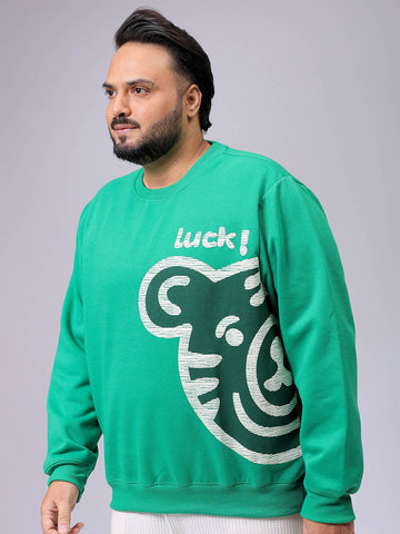 Men's Plus Fit Placement Print Crew Neck Sweatshirt