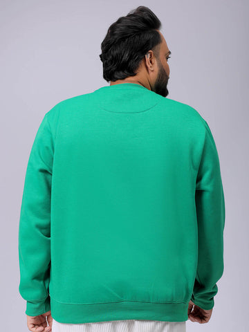 Men's Plus Fit Placement Print Crew Neck Sweatshirt