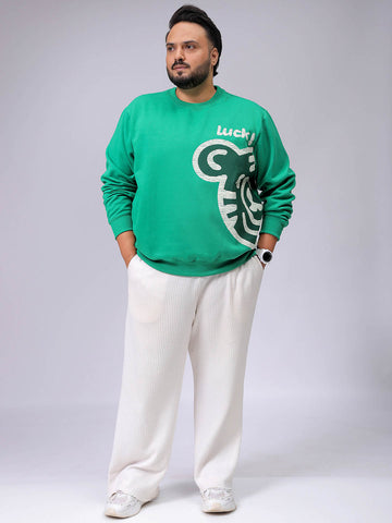 Men's Plus Fit Placement Print Crew Neck Sweatshirt