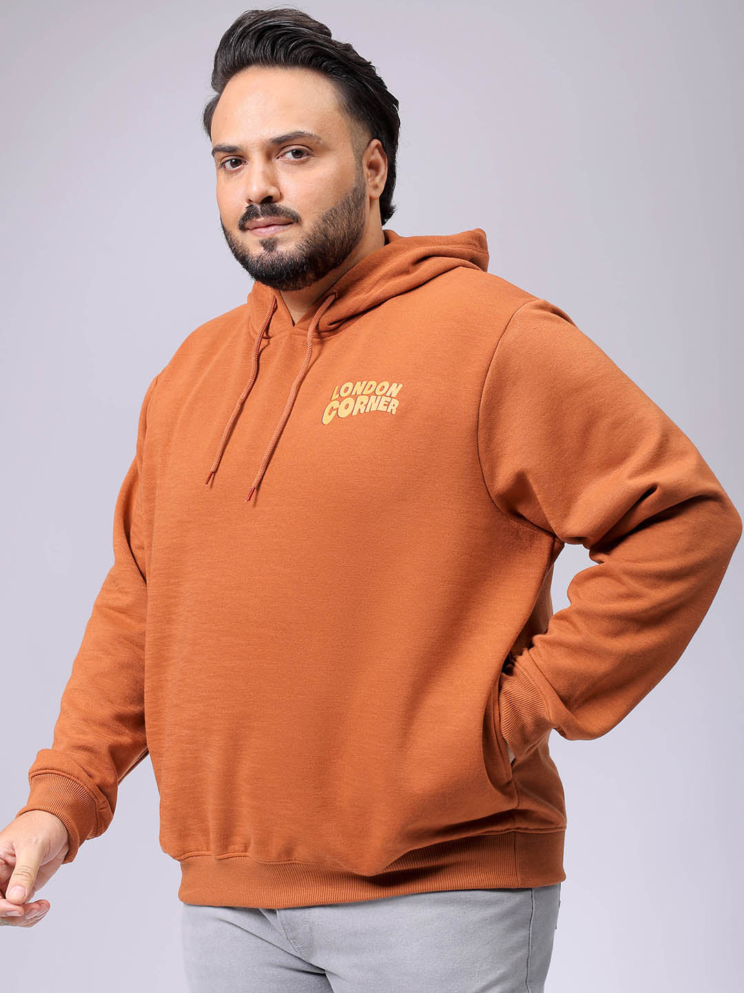 Men's Plus Fit Statement Overhead Hooded Sweatshirt