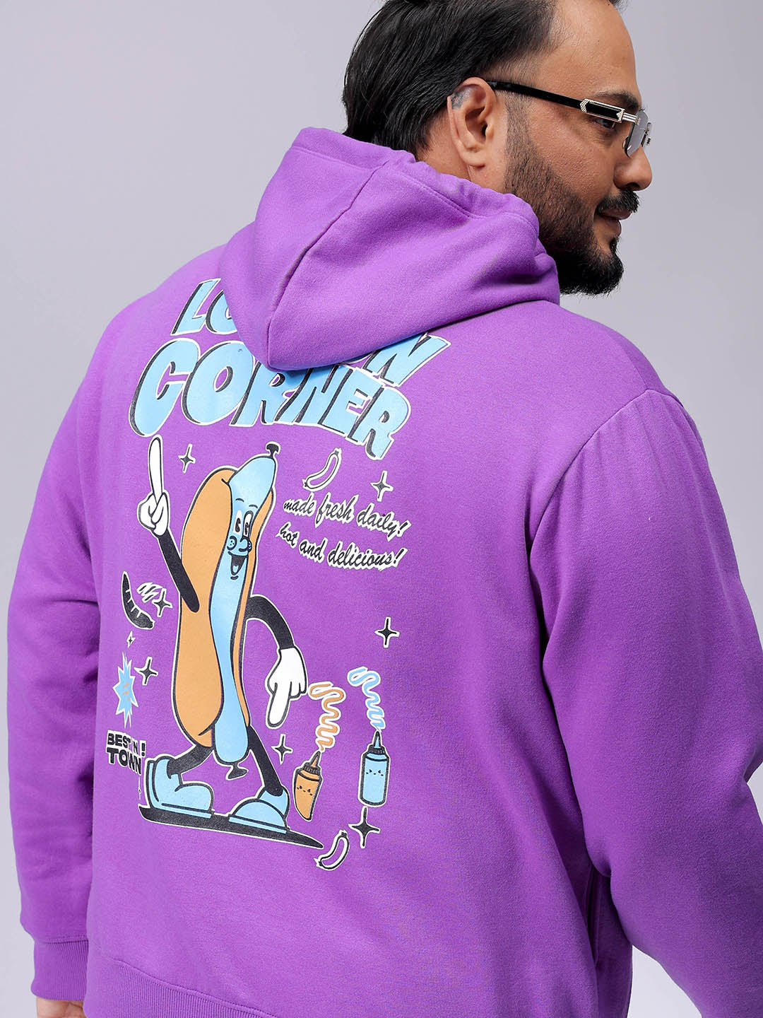 Men's Plus Fit Statement Overhead Hooded Sweatshirt