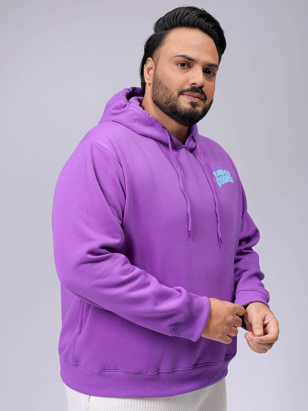 Men's Plus Fit Statement Overhead Hooded Sweatshirt