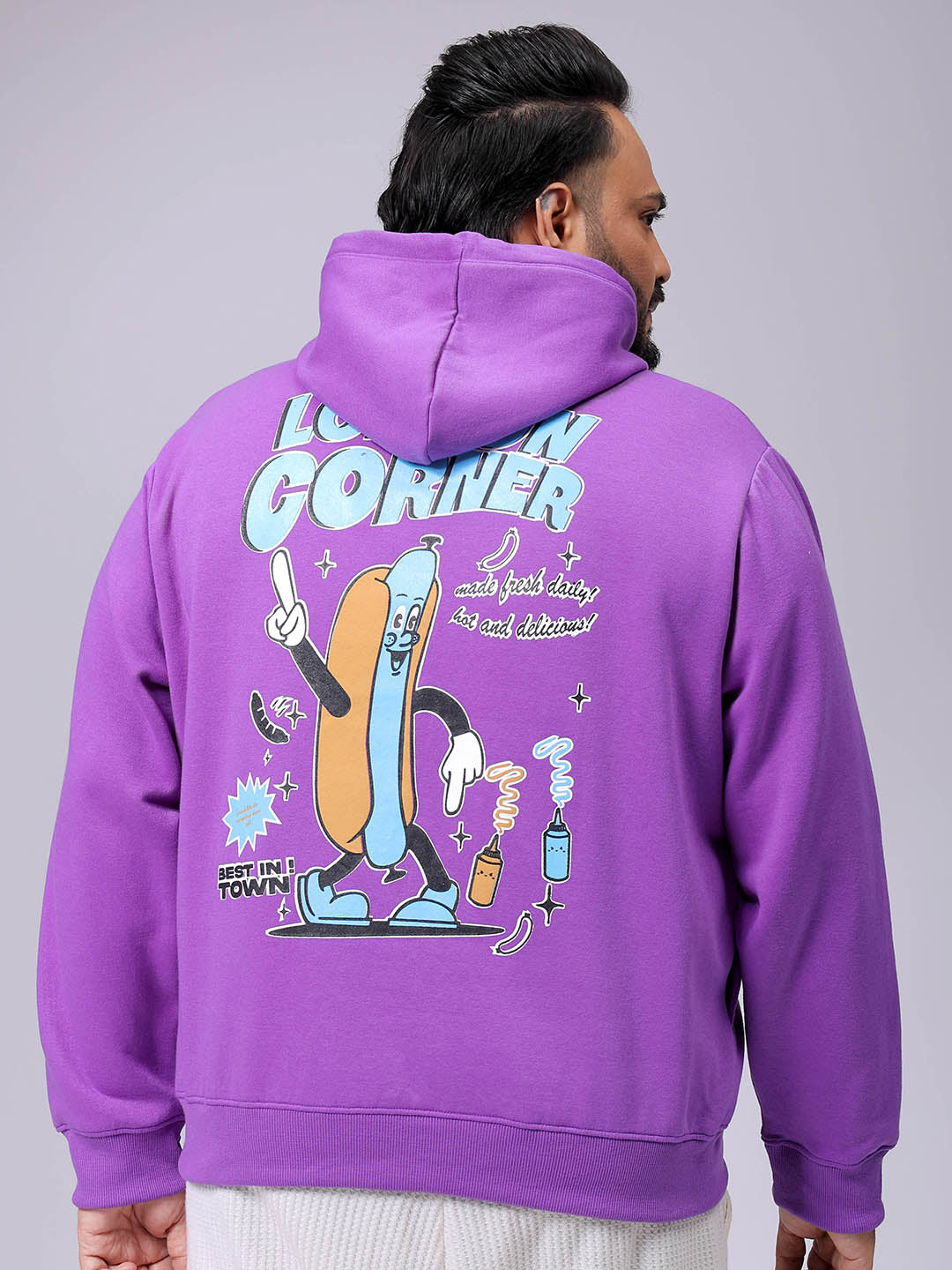 Men's Plus Fit Statement Overhead Hooded Sweatshirt