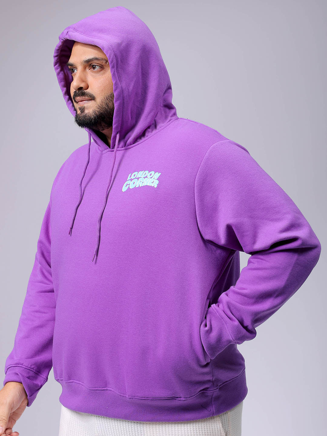 Men's Plus Fit Statement Overhead Hooded Sweatshirt