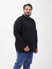 Men's Black Oversized Fit Solid Casual Shirt