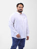 Men's White Oversized Fit Solid Casual Shirt