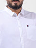 Men's White Oversized Fit Solid Casual Shirt