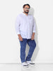 Men's White Oversized Fit Solid Casual Shirt