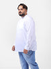 Men's White Regular Fit Solid Casual Shirt