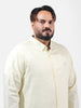 Men's Yellow Regular Fit Solid Casual Shirt