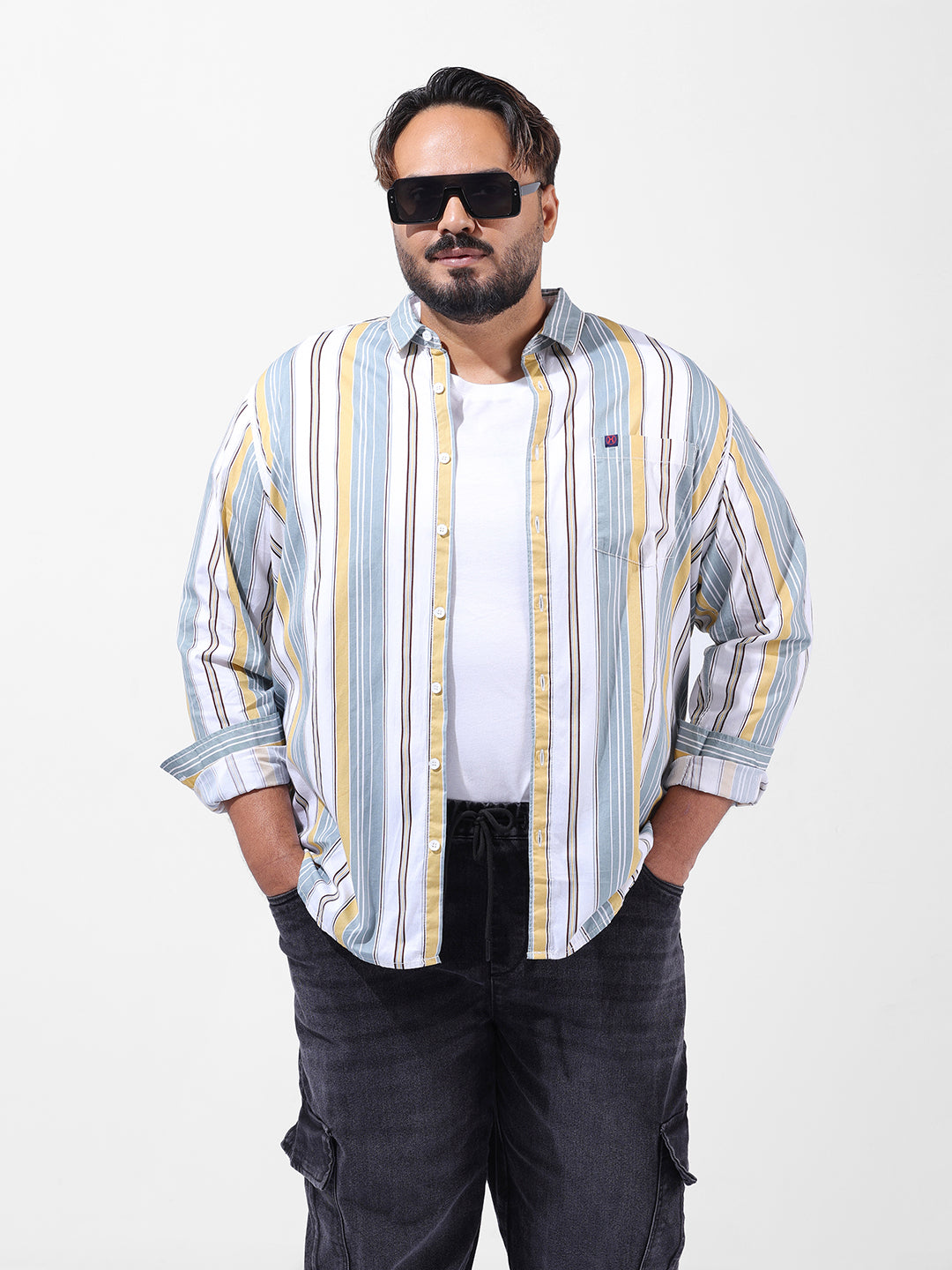 Men's Multicolor Regular Fit Striped Casual Shirt