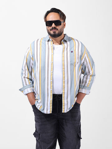 Men's Multicolor Regular Fit Striped Casual Shirt