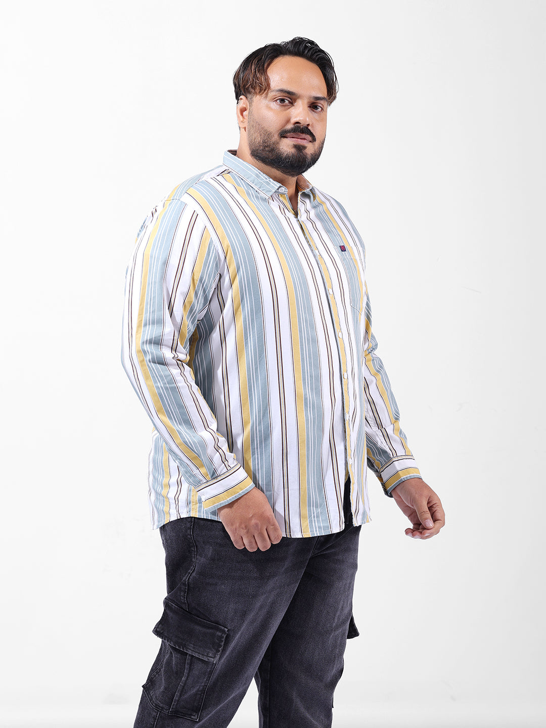 Men's Multicolor Regular Fit Striped Casual Shirt