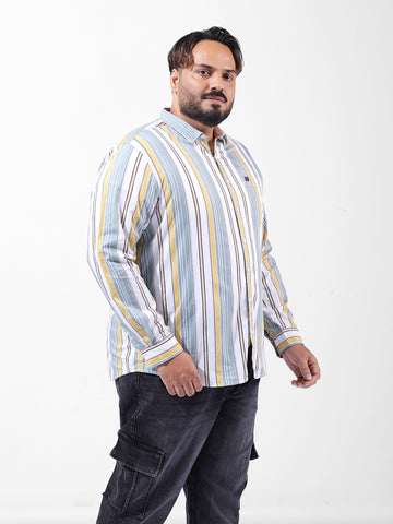 Men's Multicolor Regular Fit Striped Casual Shirt