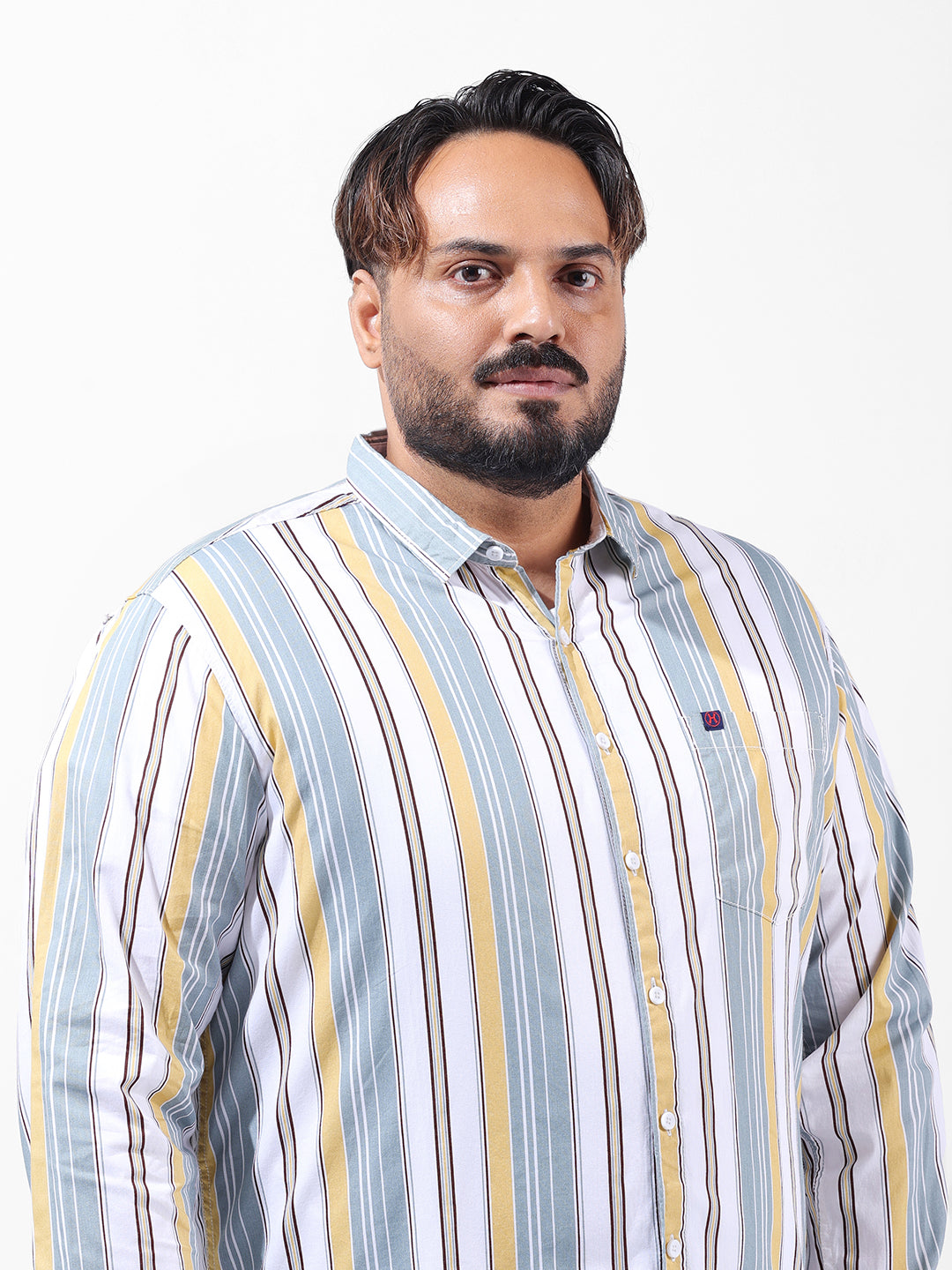 Men's Multicolor Regular Fit Striped Casual Shirt