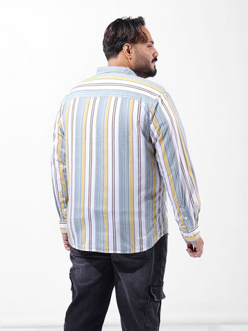 Men's Multicolor Regular Fit Striped Casual Shirt